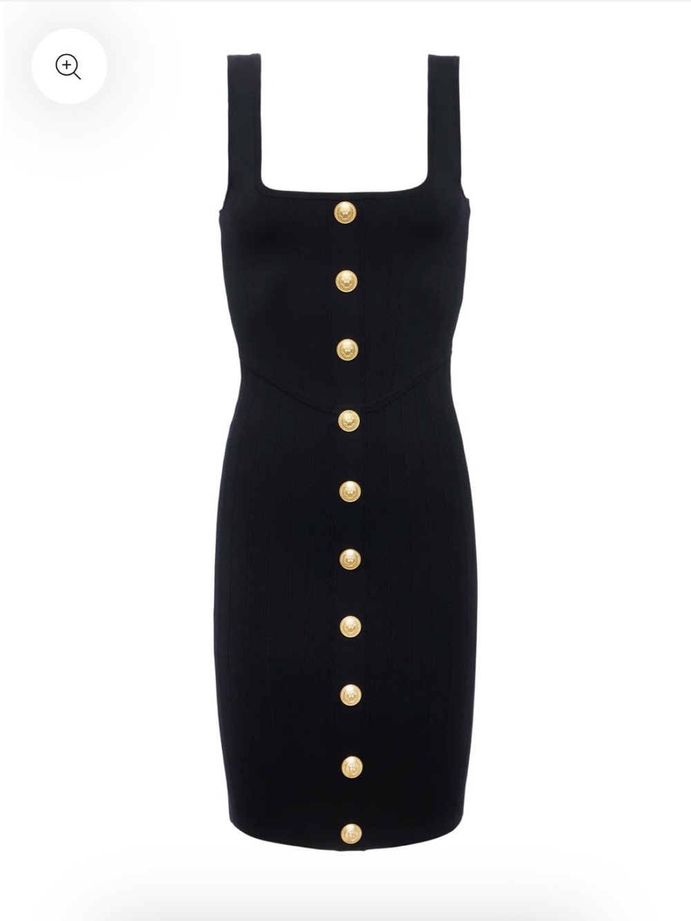 L’agence SOLEIL KNIT DRESS - BLACK/GOLD